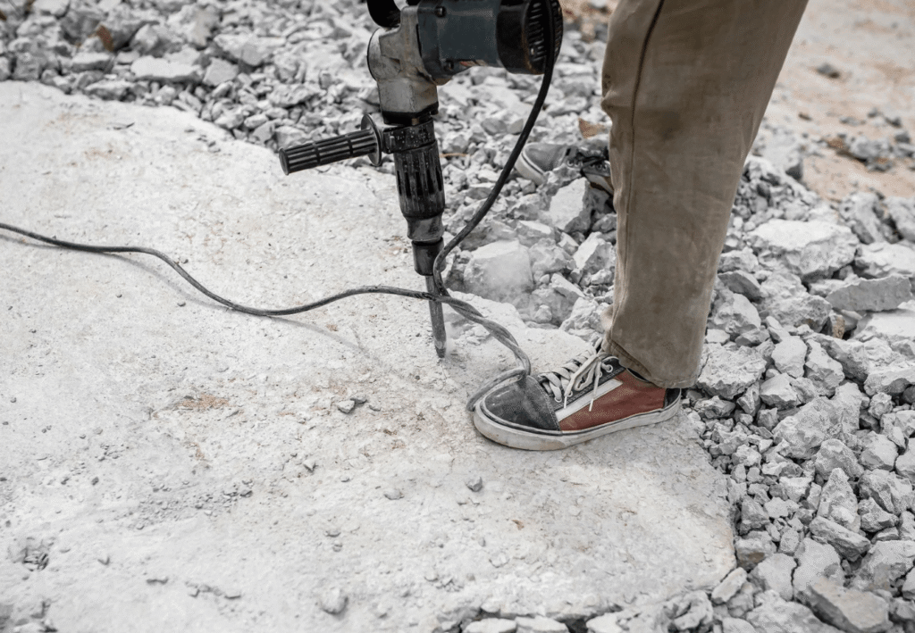 Concrete breaking up and removal services